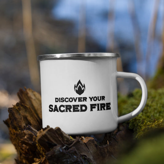Discover Your Sacred Fire Enamel Camp Mug
